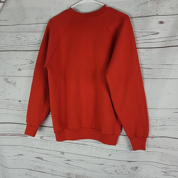 Vintage 90's Granny Ugly Christmas Women's Reindeer Print Red Sweatshirt Large - Picture 5 of 5